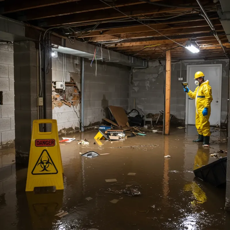 Flooded Basement Electrical Hazard in Page County, VA Property